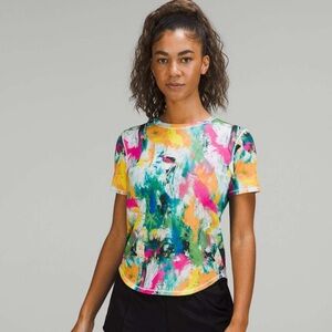 Lululemon high-neck running and training shirt